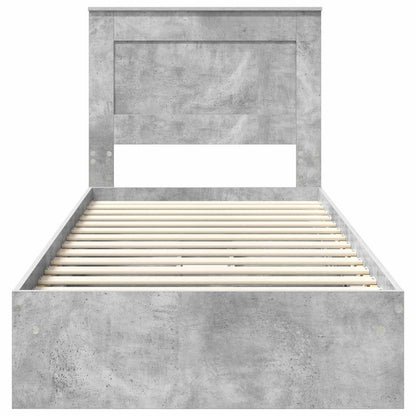vidaXL Aufbewahrungsbett Beton Grau 100 x 200 cm Holzwerkstoff