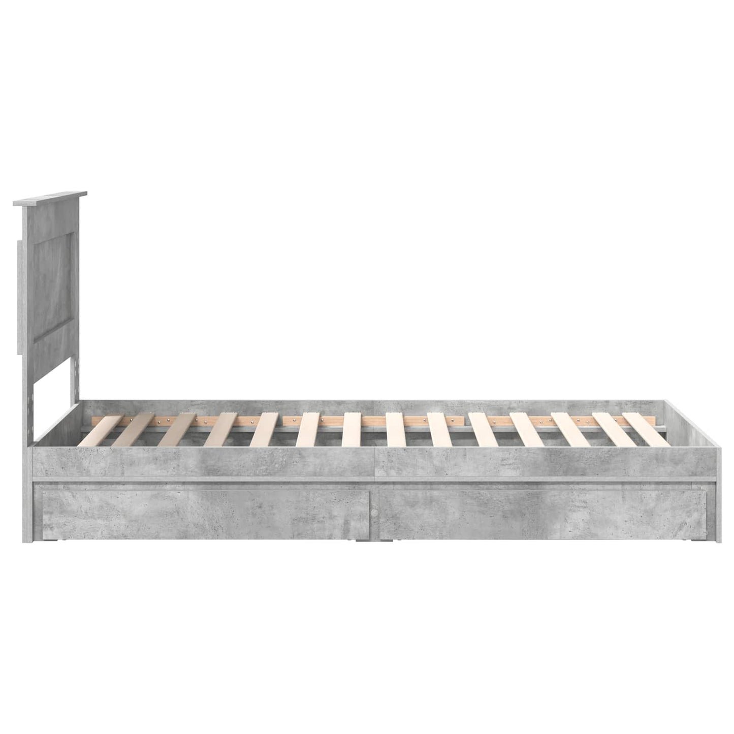 vidaXL Aufbewahrungsbett Beton Grau 100 x 200 cm Holzwerkstoff