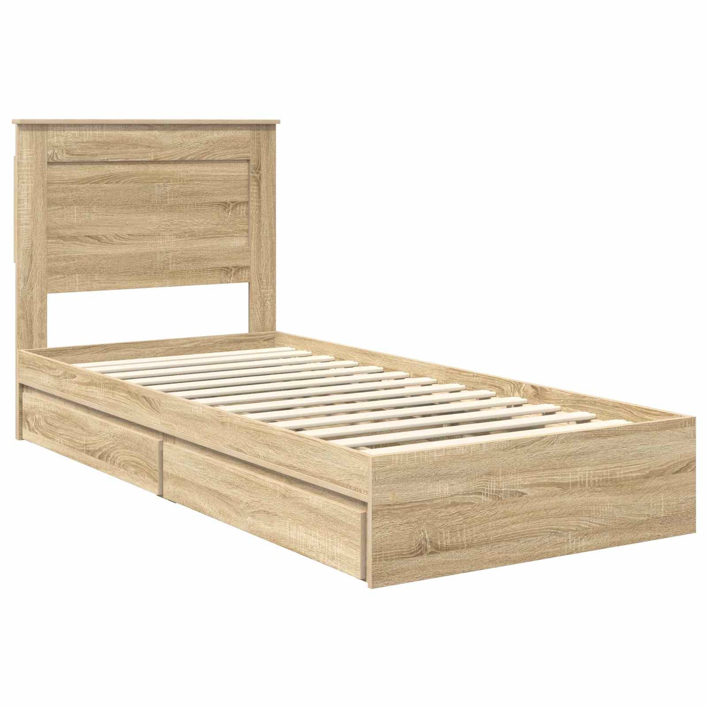 vidaXL Aufbewahrungsbett Sonoma-Eiche 90 x 200 cm Holzwerkstoff