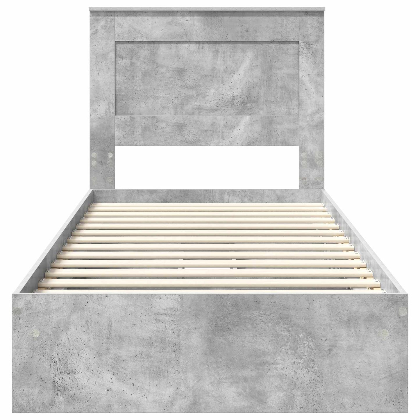 vidaXL Aufbewahrungsbett Beton Grau 90 x 200 cm Holzwerkstoff
