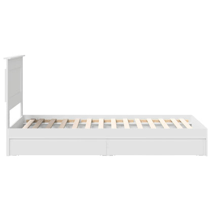 vidaXL Aufbewahrungsbett mit Kopfteil Weiß 75 x 190 cm Holzwerkstoff
