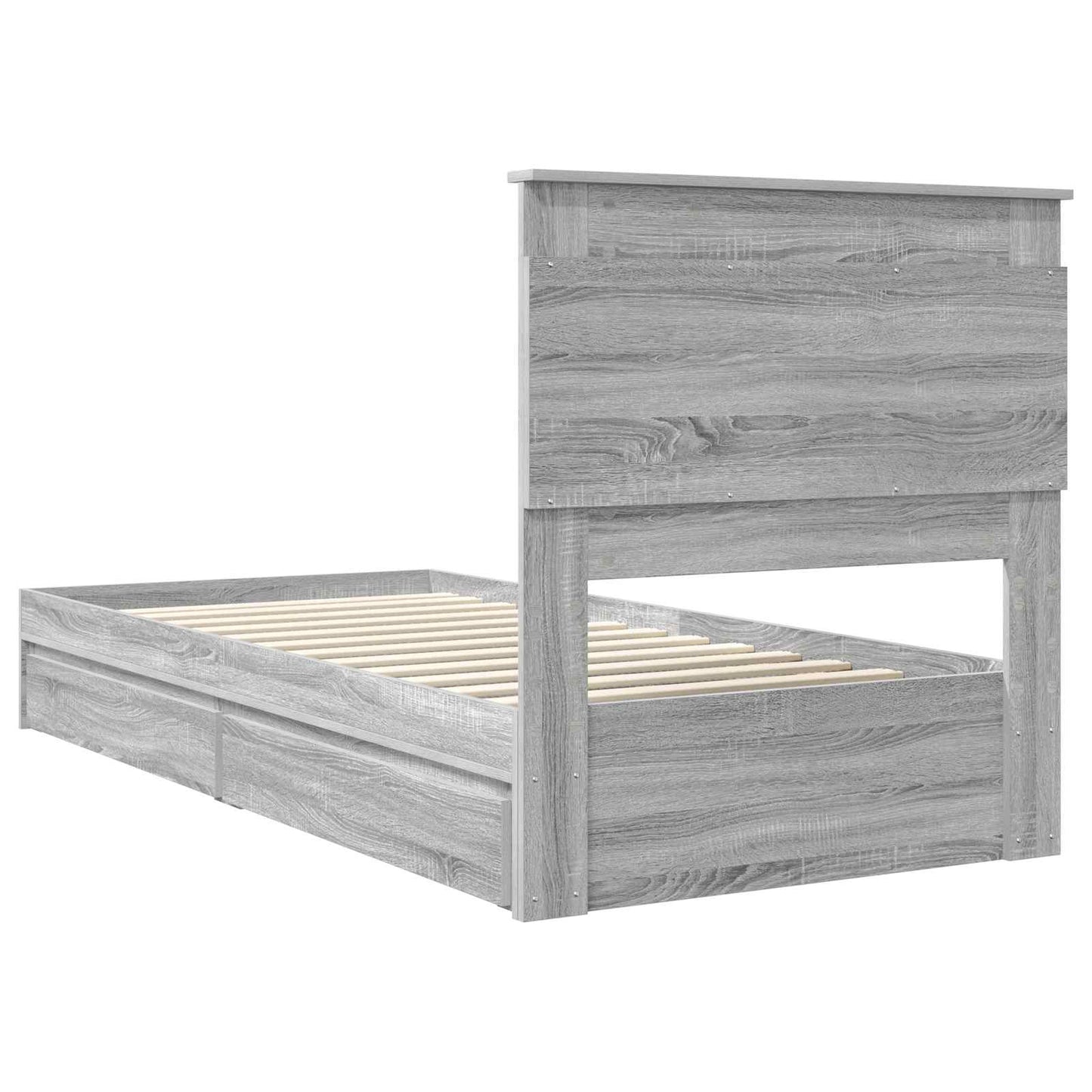 vidaXL Aufbewahrungsbett Graues Sonoma 75 x 190 cm Holzwerkstoff