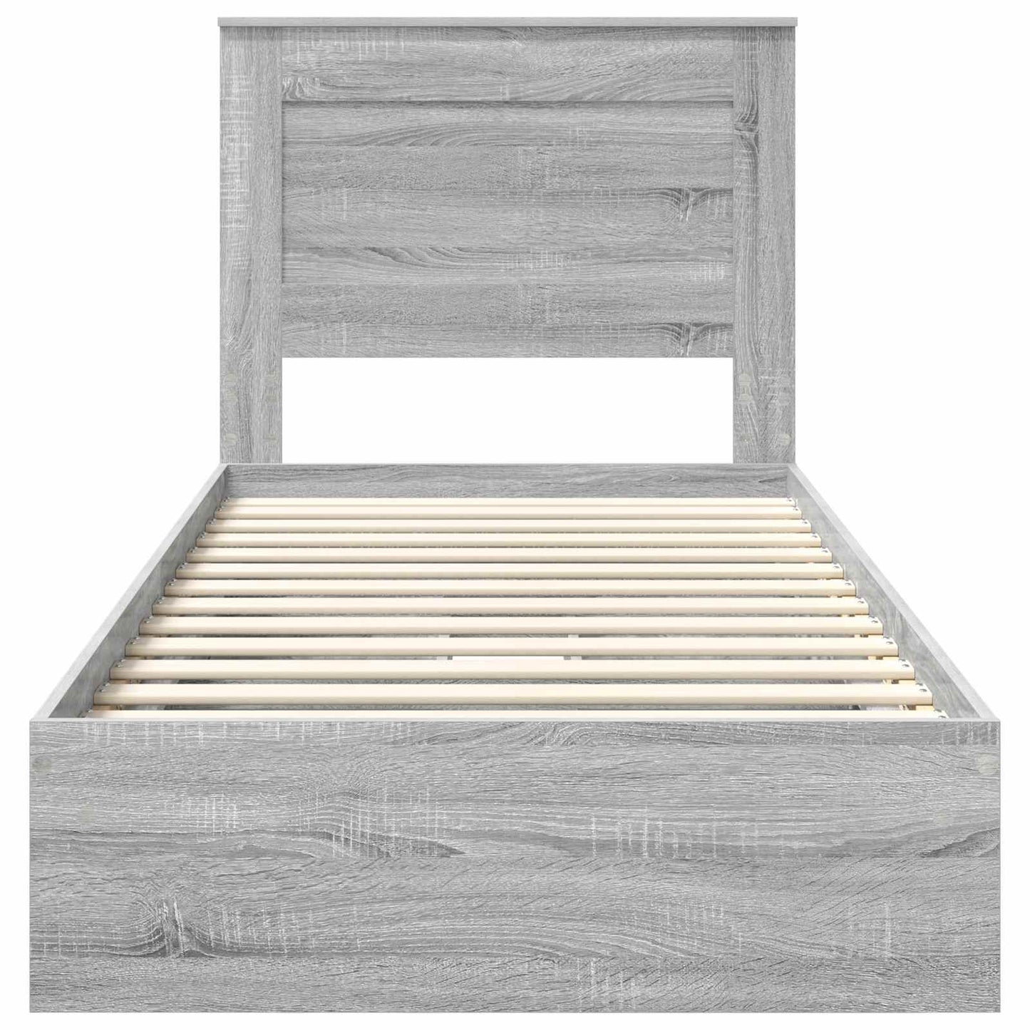 vidaXL Aufbewahrungsbett Graues Sonoma 75 x 190 cm Holzwerkstoff