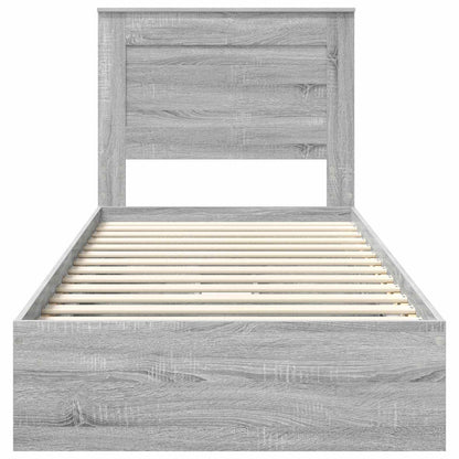 vidaXL Aufbewahrungsbett Graues Sonoma 75 x 190 cm Holzwerkstoff