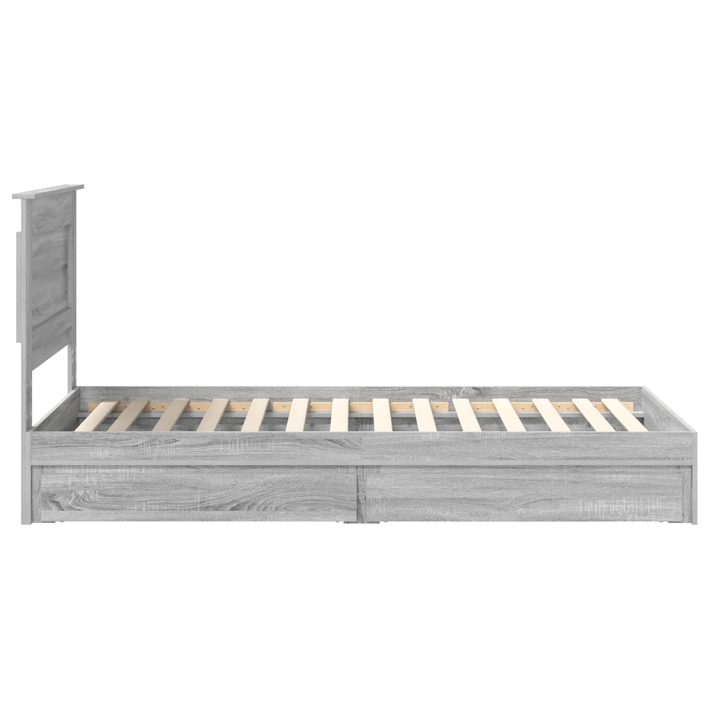 vidaXL Aufbewahrungsbett Graues Sonoma 75 x 190 cm Holzwerkstoff