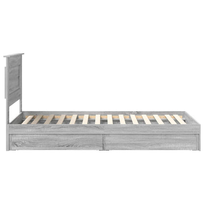 vidaXL Aufbewahrungsbett Graues Sonoma 75 x 190 cm Holzwerkstoff