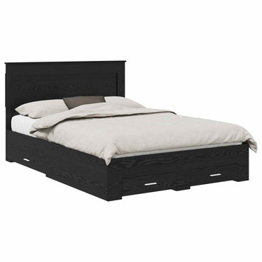 vidaXL Cadre de lit avec tiroirs et tête de lit en bois d'ingénierie