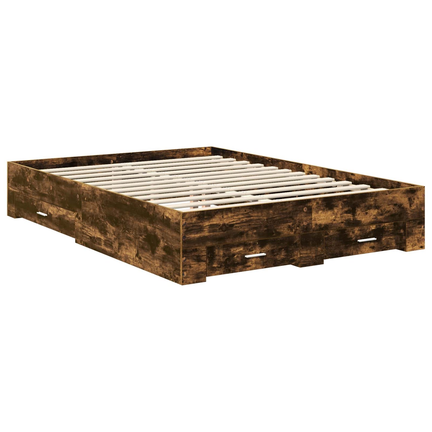 vidaXL Cadre de lit avec tiroirs et tête de lit en bois d'ingénierie