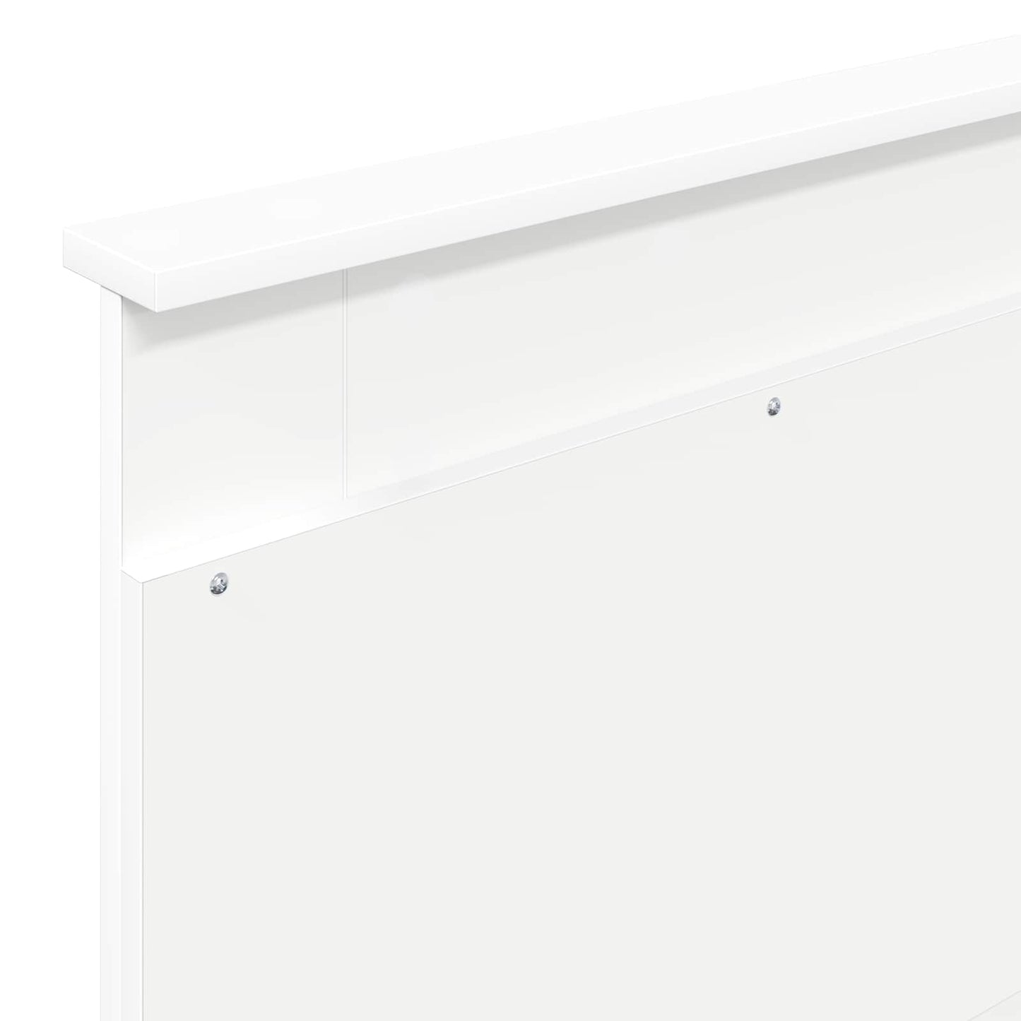 vidaXL Bettrahmen Weiß und Silber 75 x 190 cm Holzwerkstoff
