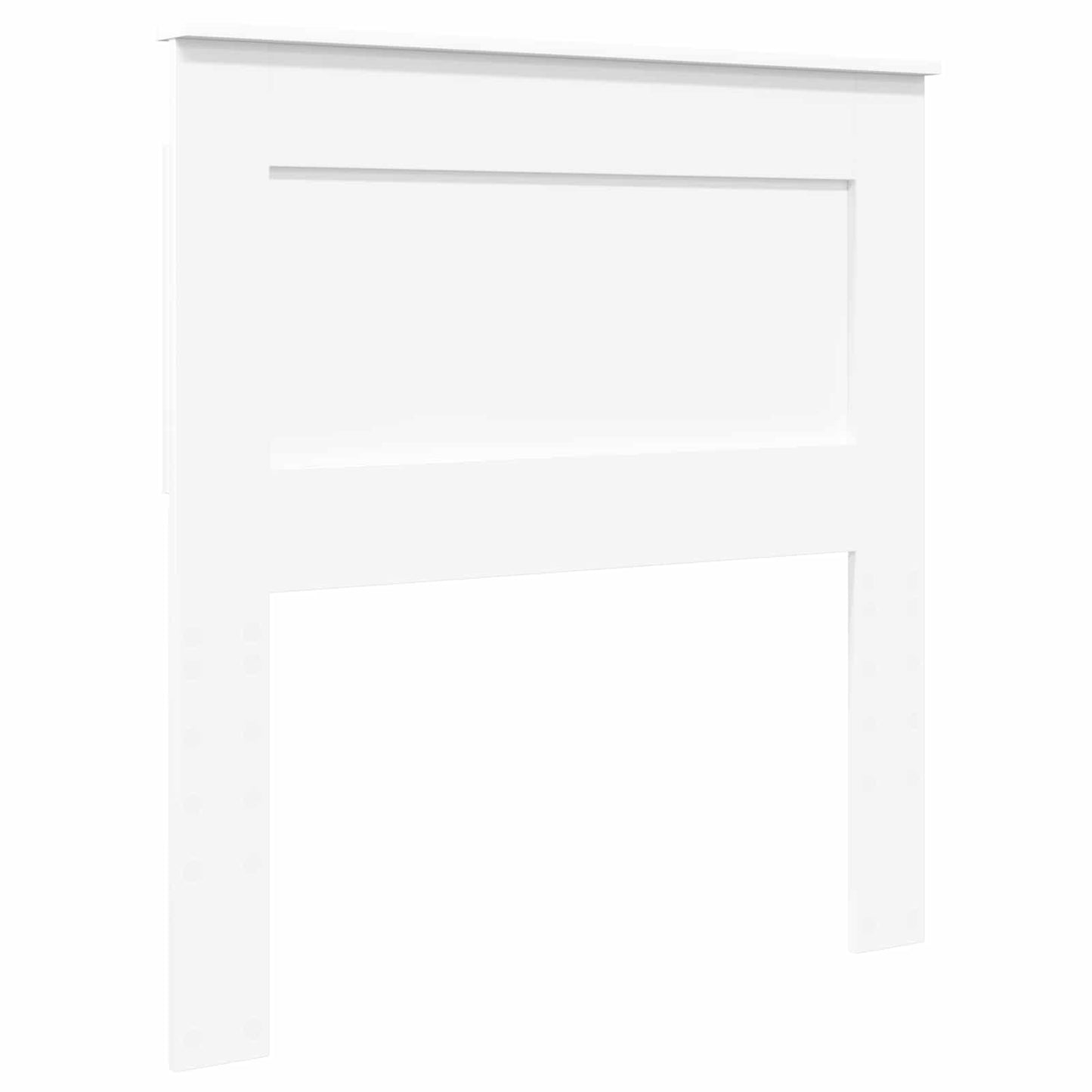 vidaXL Bettrahmen Weiß und Silber 75 x 190 cm Holzwerkstoff