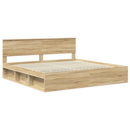 vidaXL Bettrahmen Sonoma 200 x 200 cm Massives Kiefernholz