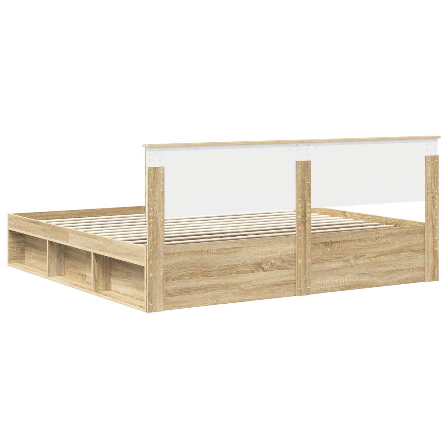 vidaXL Bettrahmen Sonoma 200 x 200 cm Massives Kiefernholz