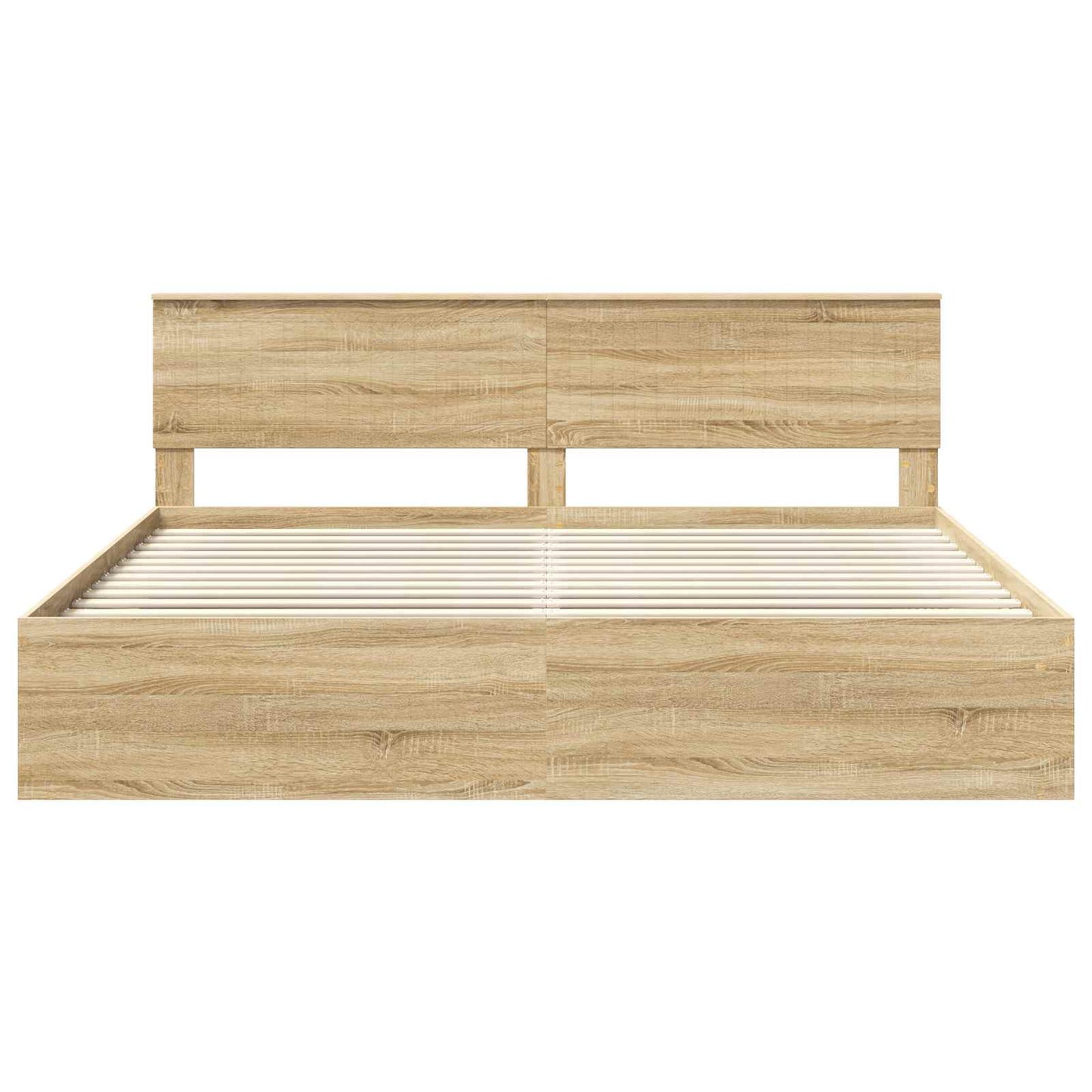 vidaXL Bettrahmen Sonoma 200 x 200 cm Massives Kiefernholz