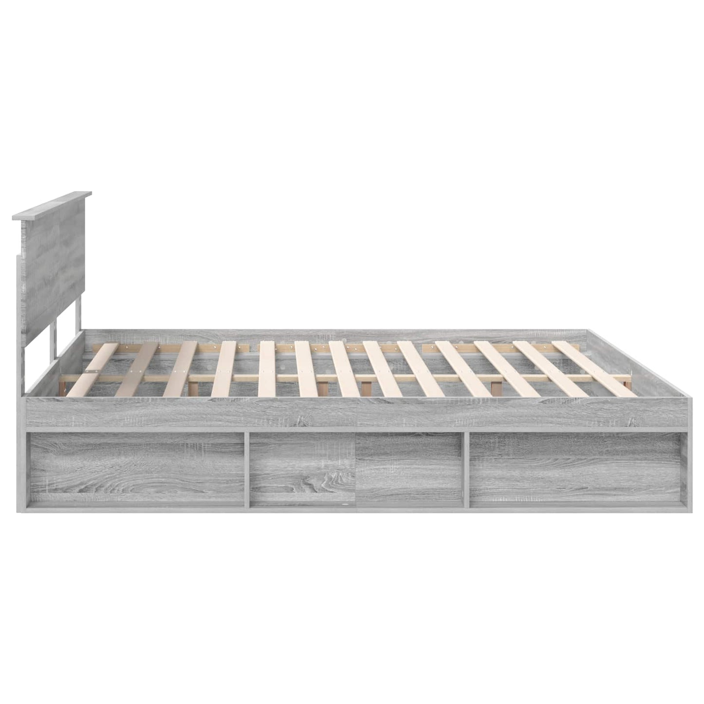vidaXL Cadre de lit Gris Sonoma 200 x 200 cm Pin massif
