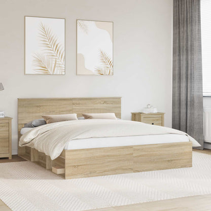 vidaXL Cadre de lit Sonoma 180 x 200 cm en pin massif