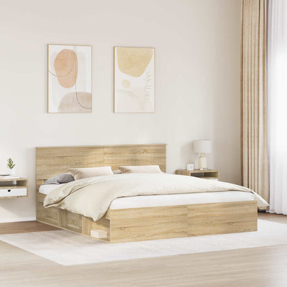 vidaXL Cadre de lit Sonoma 180 x 200 cm en pin massif