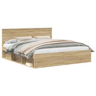 vidaXL Cadre de lit Sonoma 180 x 200 cm en pin massif