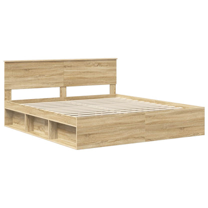 vidaXL Cadre de lit Sonoma 180 x 200 cm en pin massif