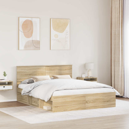 vidaXL Cadre de lit Sonoma 160 x 200 cm Bois de pin massif