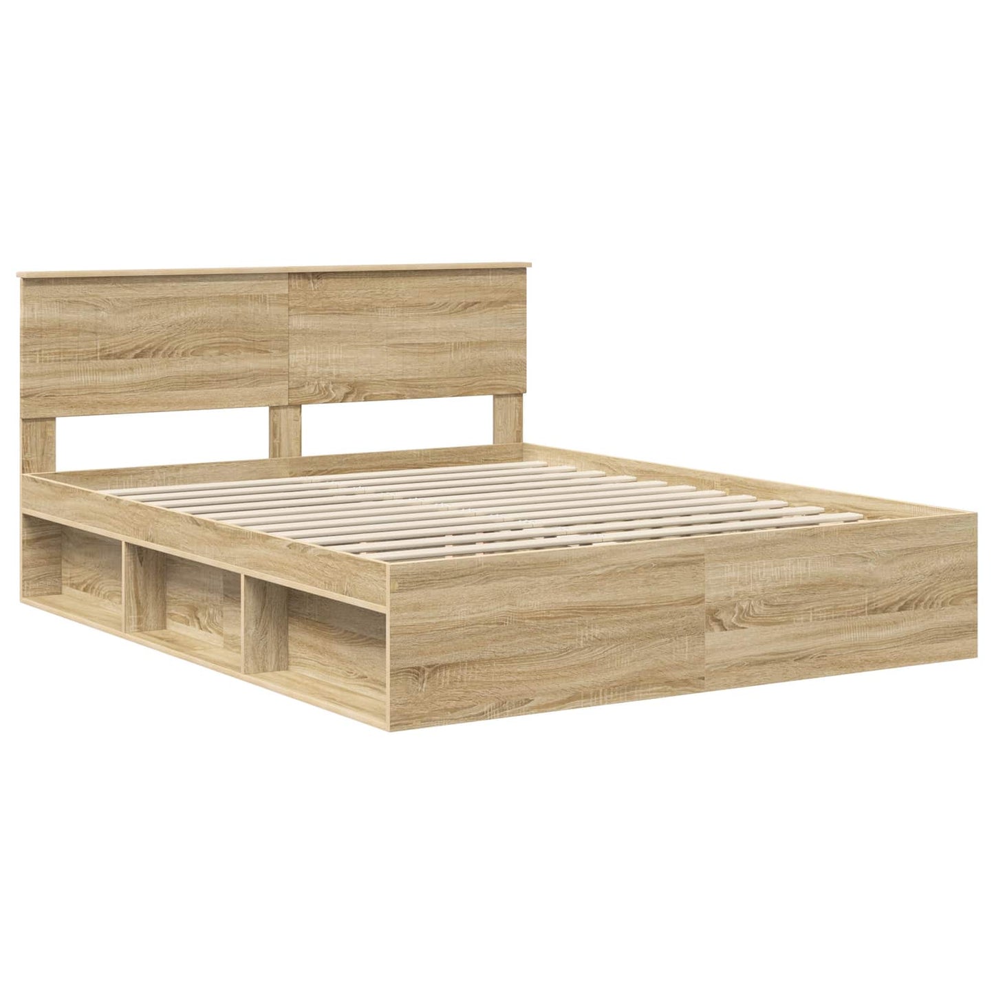 vidaXL Cadre de lit Sonoma 160 x 200 cm Bois de pin massif