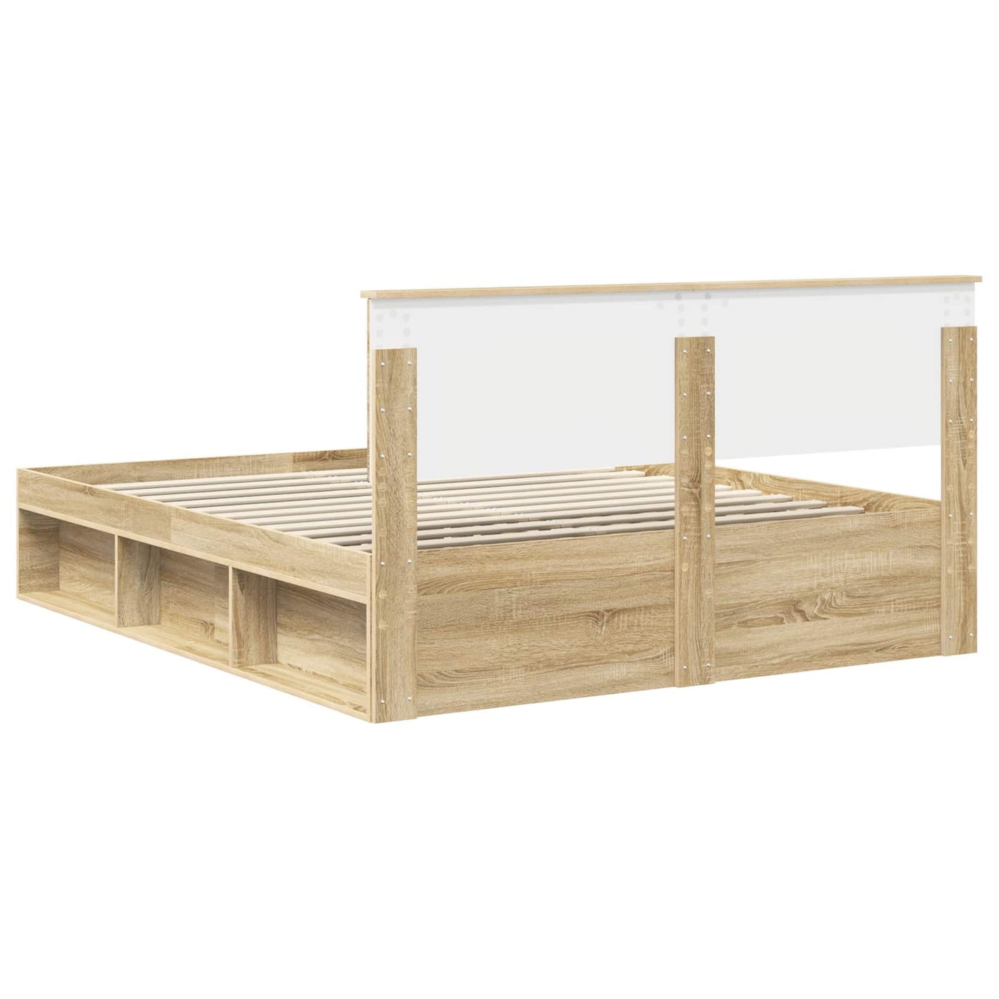 vidaXL Cadre de lit Sonoma 160 x 200 cm Bois de pin massif