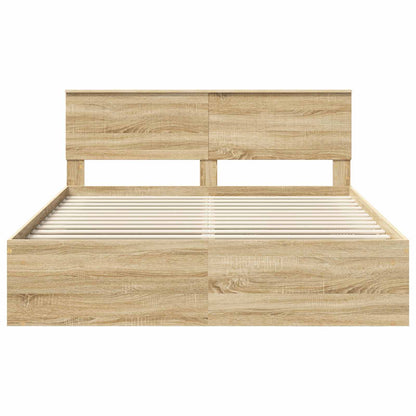 vidaXL Cadre de lit Sonoma 160 x 200 cm Bois de pin massif