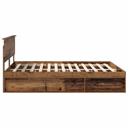 vidaXL Bettrahmen Altholz 160 x 200 cm Massives Kiefernholz