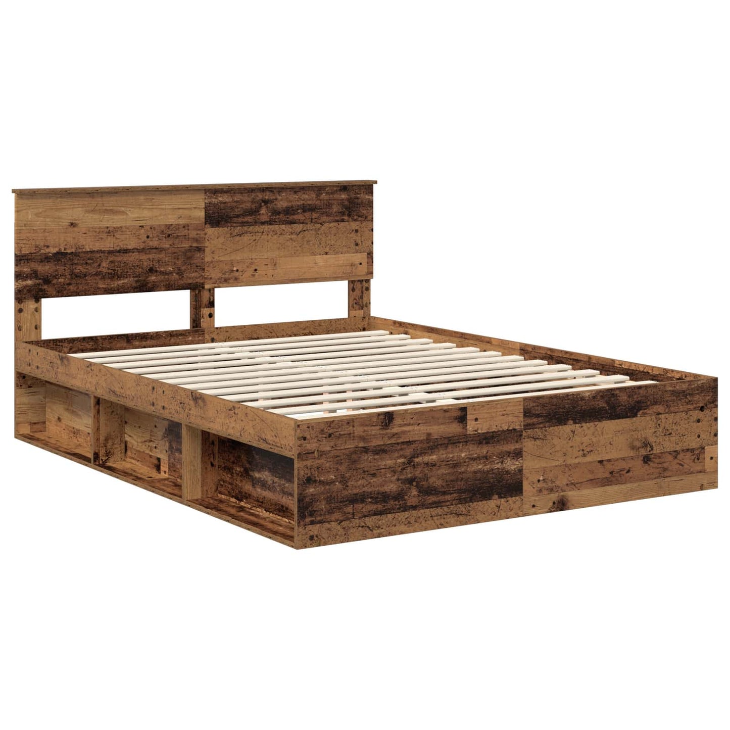 vidaXL Bettrahmen Altholz 150 x 200 cm Massives Kiefernholz