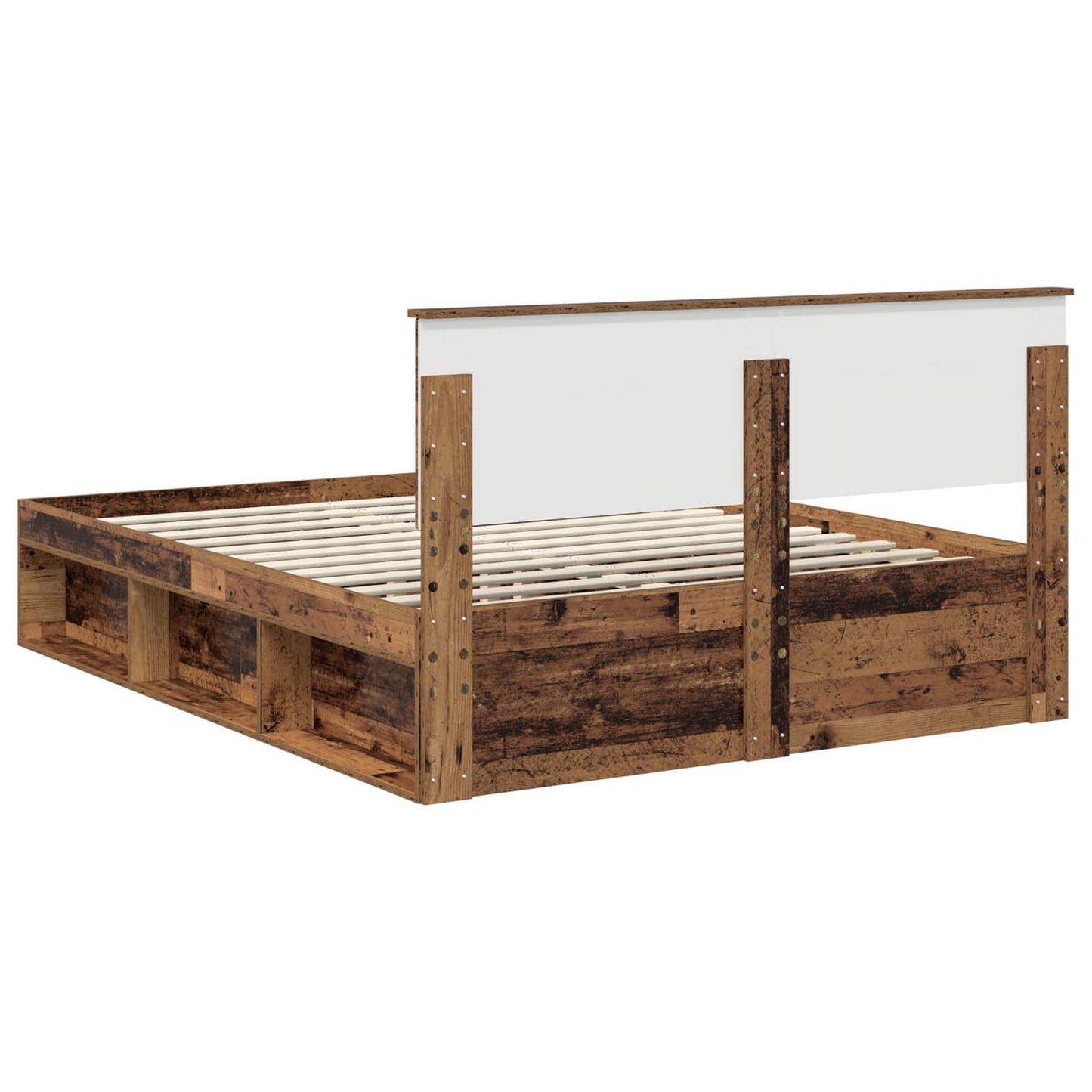 vidaXL Bettrahmen Altholz 150 x 200 cm Massives Kiefernholz