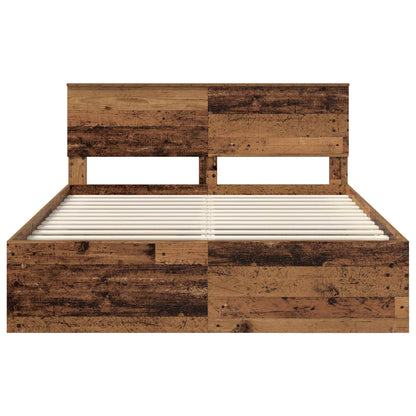 vidaXL Bettrahmen Altholz 150 x 200 cm Massives Kiefernholz