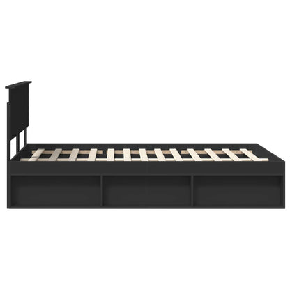 Bettrahmen Schwarz 120 x 190 cm Massives Kiefernholz