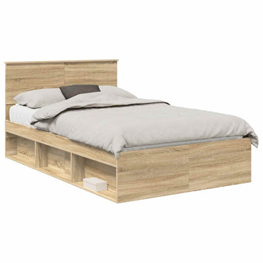 vidaXL Bettrahmen Sonoma 120 x 190 cm Massives Kiefernholz