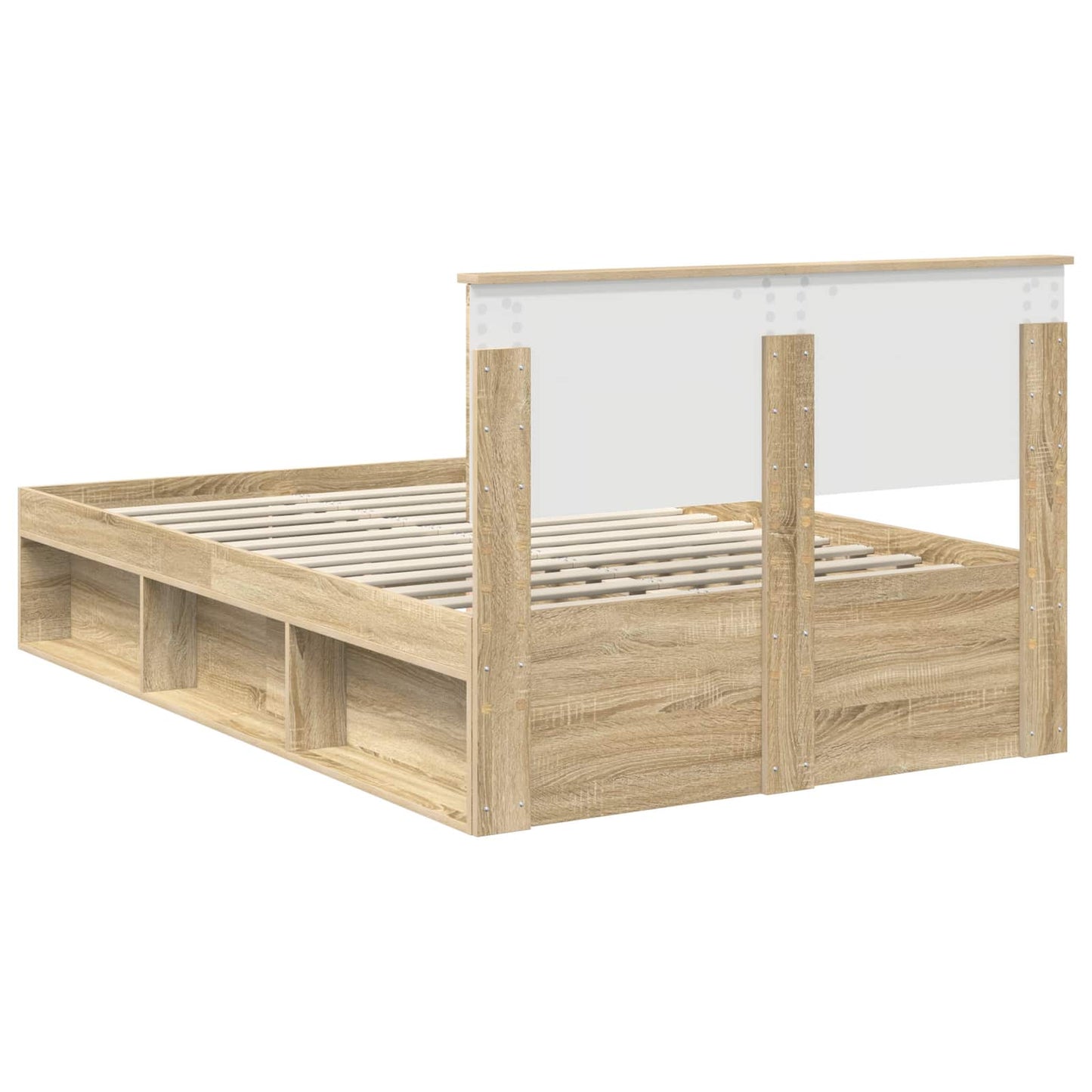 vidaXL Bettrahmen Sonoma 120 x 190 cm Massives Kiefernholz