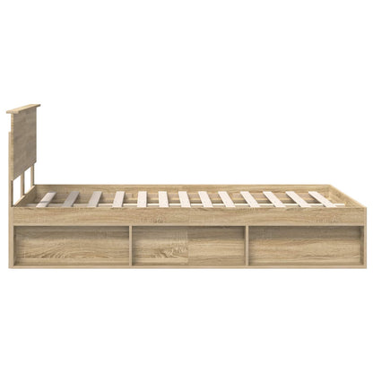 vidaXL Bettrahmen Sonoma 120 x 190 cm Massives Kiefernholz