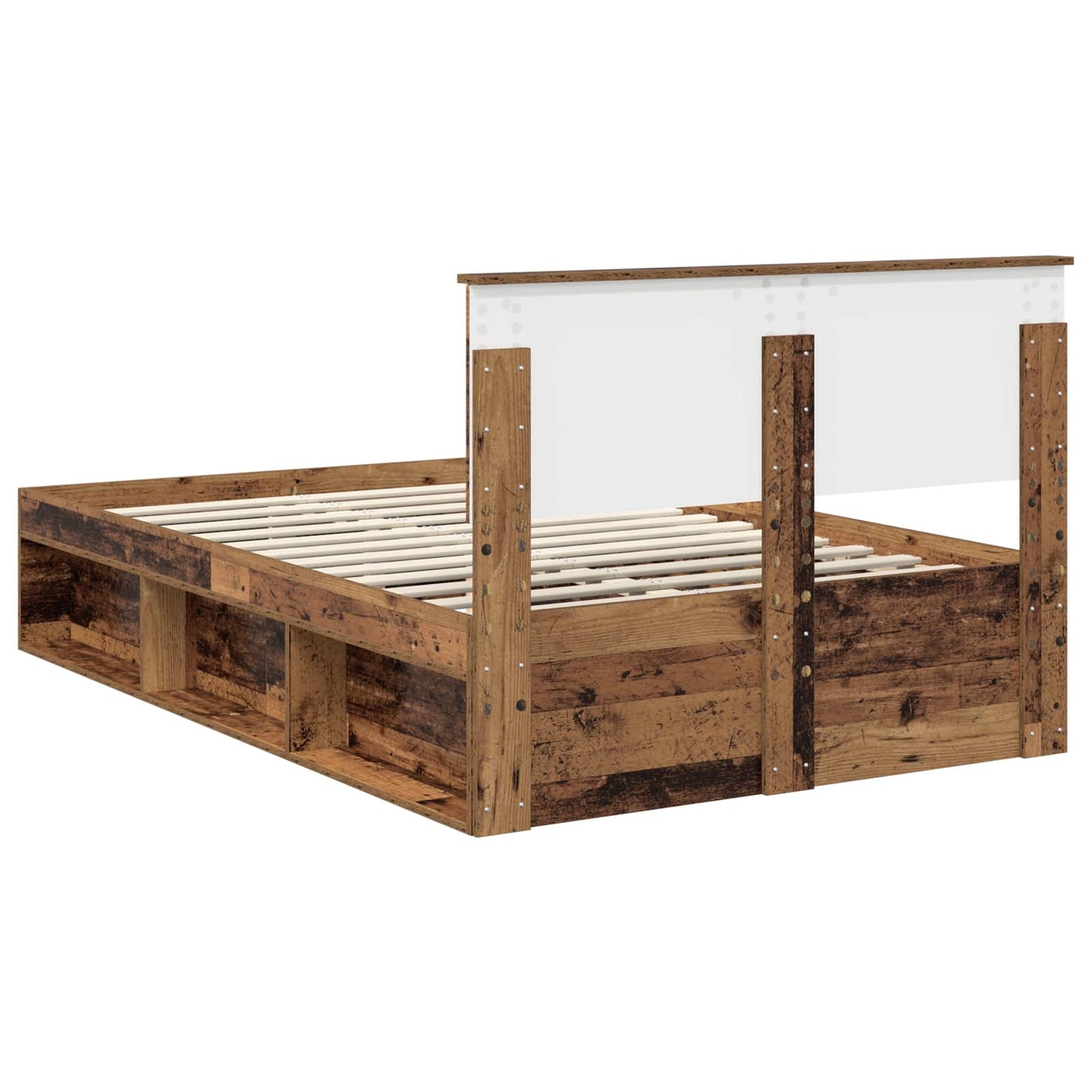 vidaXL Bettrahmen Altholz 120 x 190 cm Massives Kiefernholz