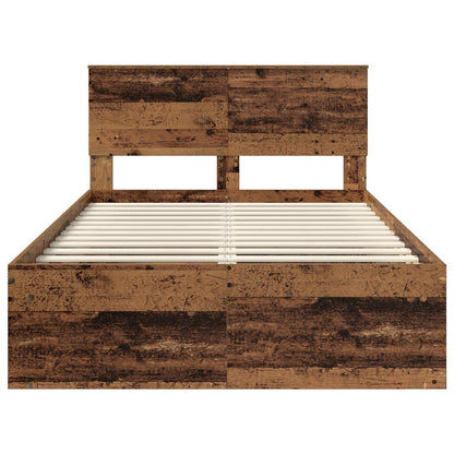 vidaXL Bettrahmen Altholz 120 x 190 cm Massives Kiefernholz