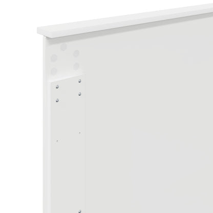 Bettrahmen mit Kopfteil Weiß 100 x 200 cm Massives Kiefernholz