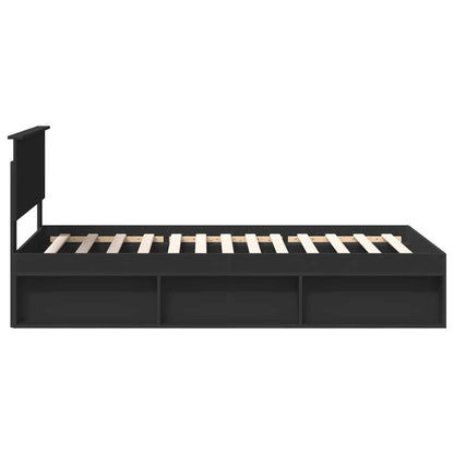 vidaXL Bettrahmen Schwarz 100 x 200 cm Massives Kiefernholz