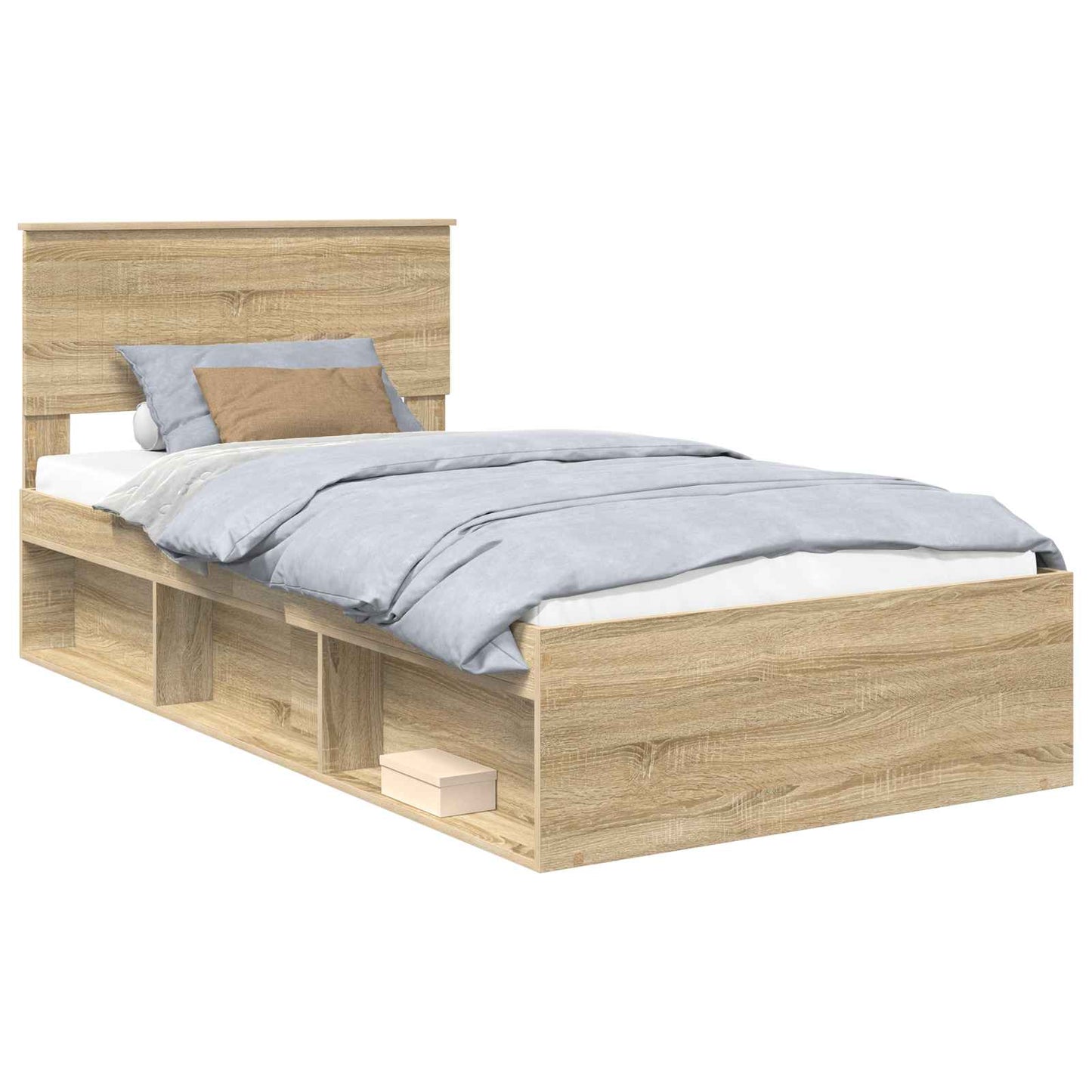 vidaXL Bettrahmen Sonoma 100 x 200 cm Massives Kiefernholz