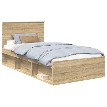 vidaXL Cadre de lit Sonoma 100 x 200 cm Bois de pin massif
