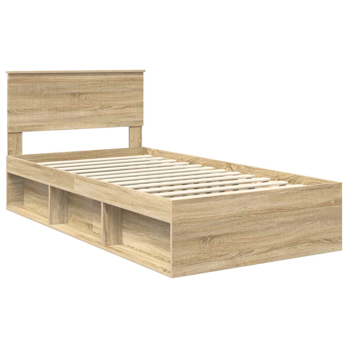 vidaXL Bettrahmen Sonoma 100 x 200 cm Massives Kiefernholz