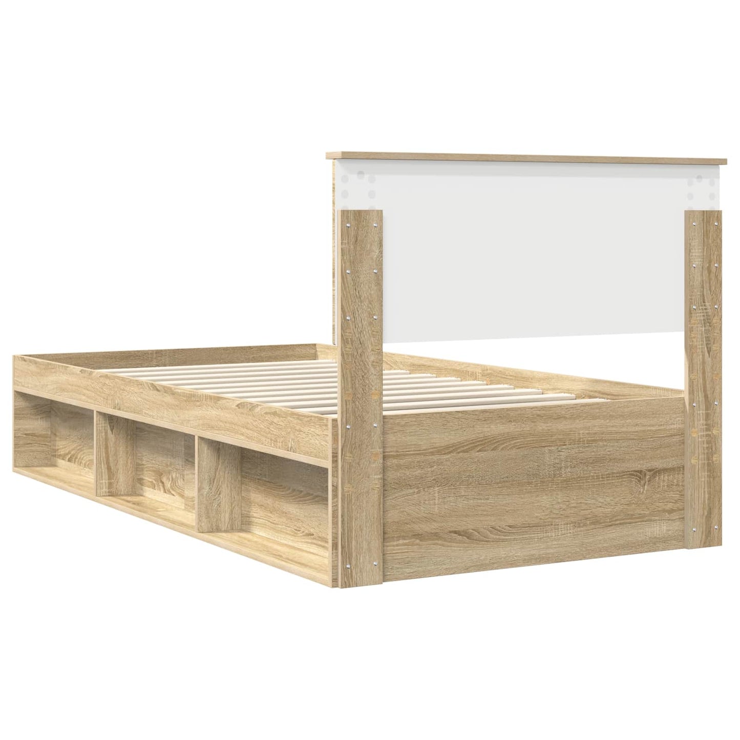 vidaXL Bettrahmen Sonoma 100 x 200 cm Massives Kiefernholz