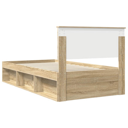 vidaXL Bettrahmen Sonoma 100 x 200 cm Massives Kiefernholz