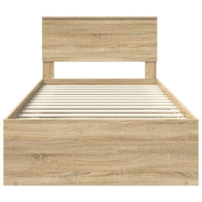 vidaXL Bettrahmen Sonoma 100 x 200 cm Massives Kiefernholz