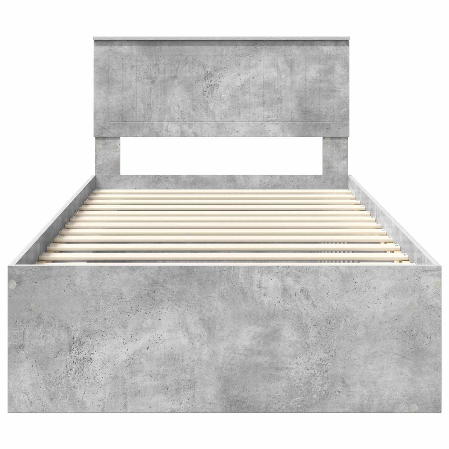 vidaXL Bettrahmen Beton Grau 100 x 200 cm Massives Kiefernholz