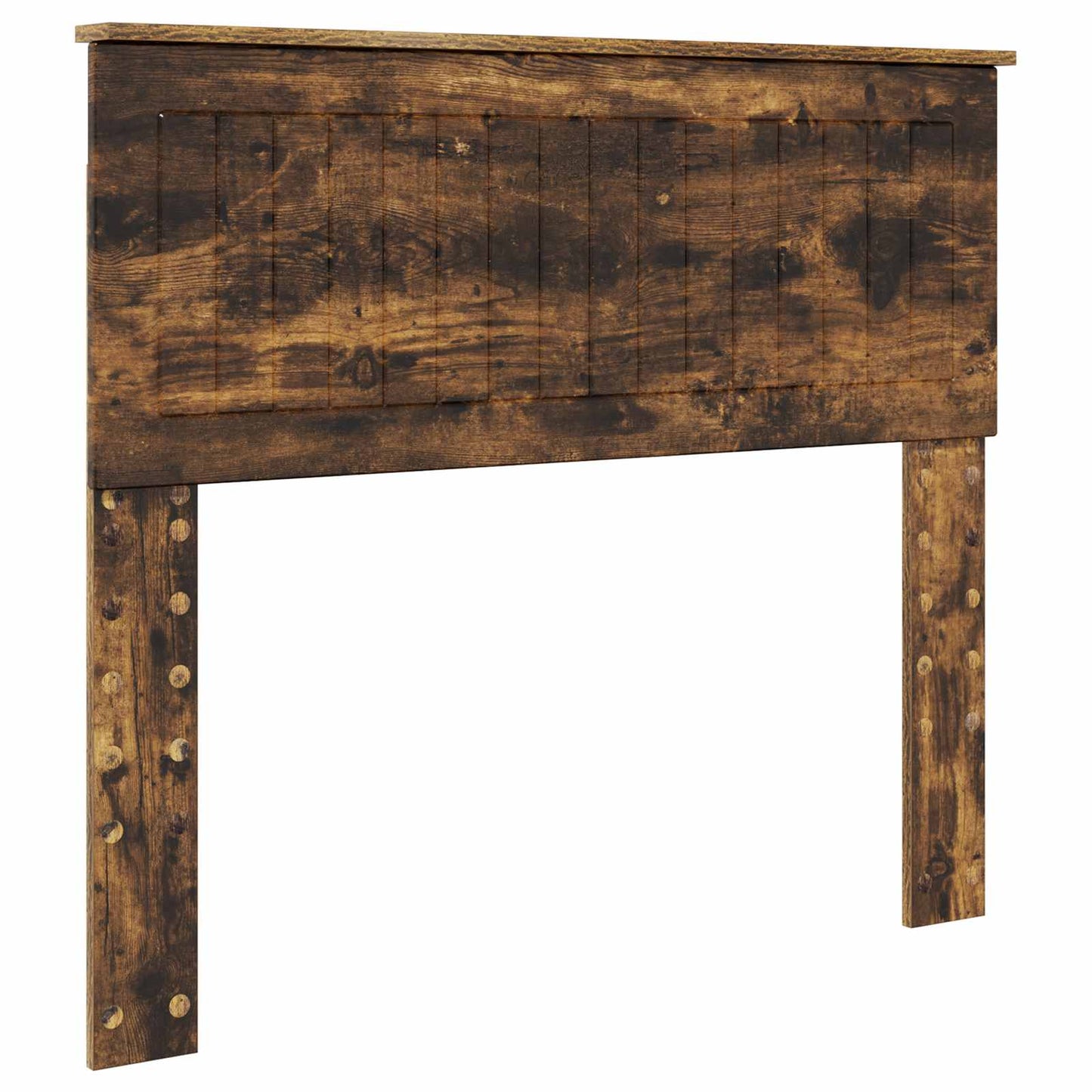 vidaXL Bettrahmen Geräucherte Eiche 100 x 200 cm Massives Kiefernholz