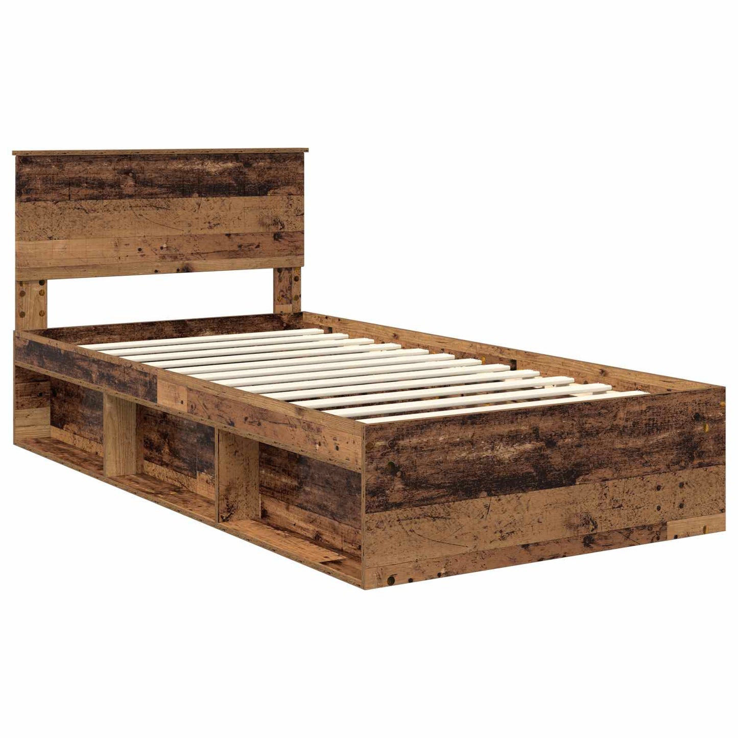 vidaXL Bettrahmen Altholz 100 x 200 cm Massives Kiefernholz