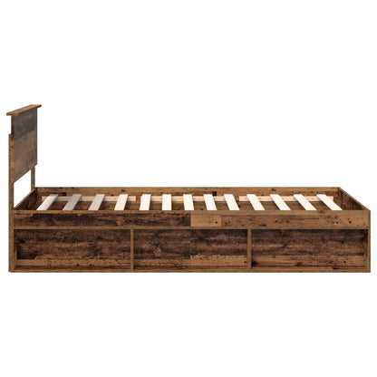 vidaXL Bettrahmen Altholz 100 x 200 cm Massives Kiefernholz