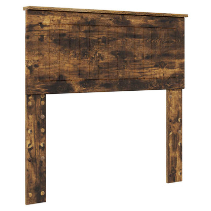 vidaXL Bettrahmen Geräucherte Eiche 90 x 200 cm Massives Kiefernholz