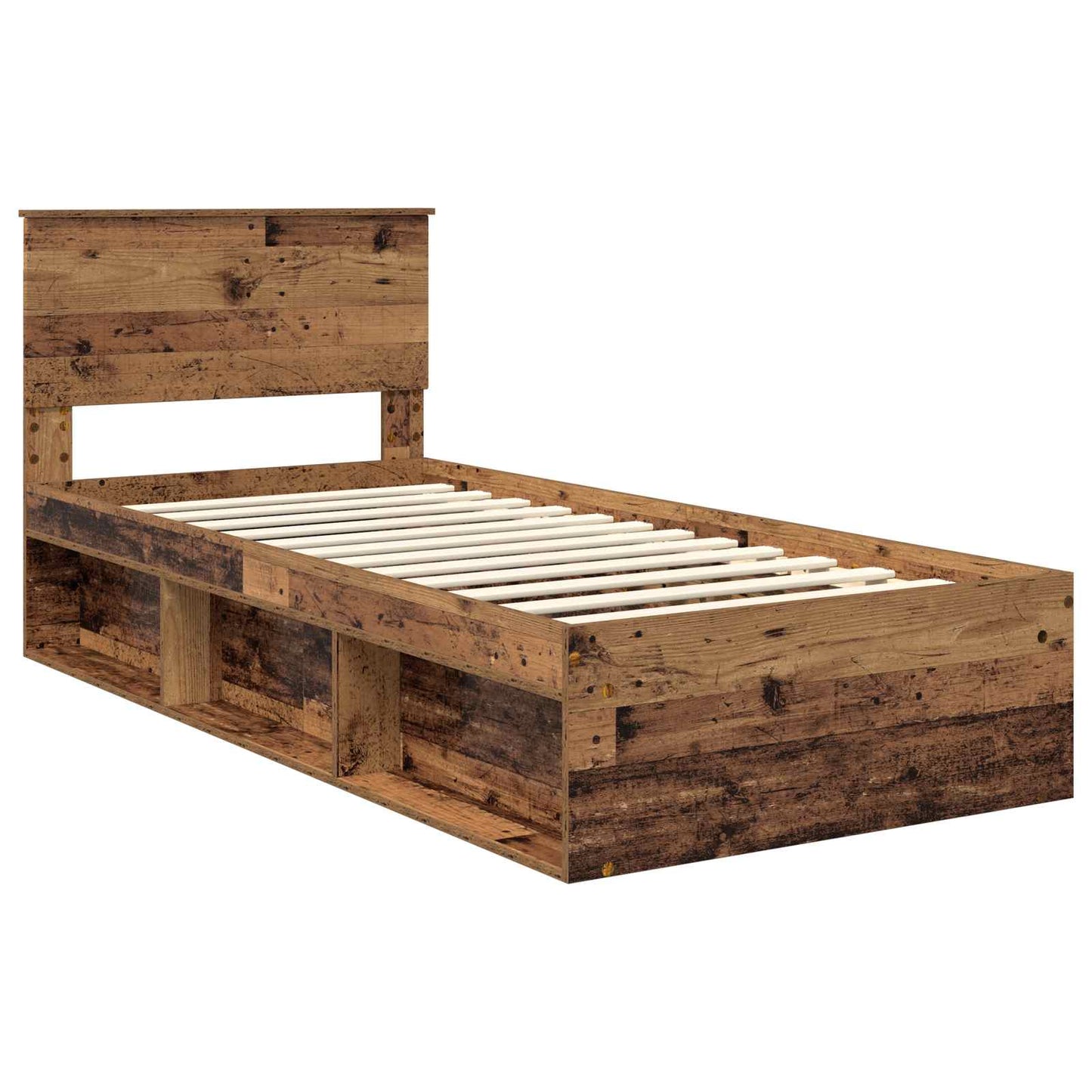 vidaXL Bettrahmen Altholz 90 x 200 cm Massives Kiefernholz